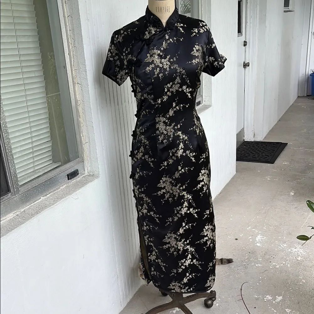 Vintage Asian silk dress